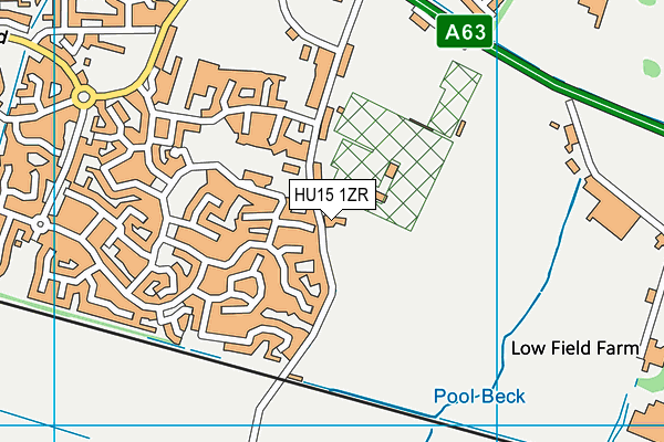 HU15 1ZR map - OS VectorMap District (Ordnance Survey) HU15 1ZR map - OS VectorMap District (Ordnance Survey)