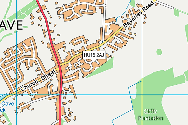 HU15 2AJ map - OS VectorMap District (Ordnance Survey)