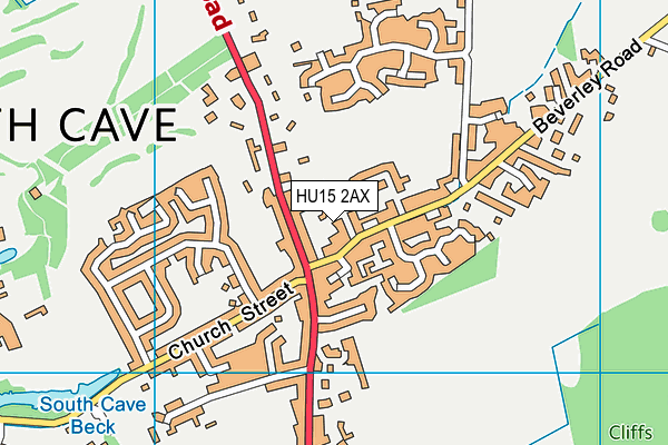 HU15 2AX map - OS VectorMap District (Ordnance Survey) HU15 2AX map - OS VectorMap District (Ordnance Survey)