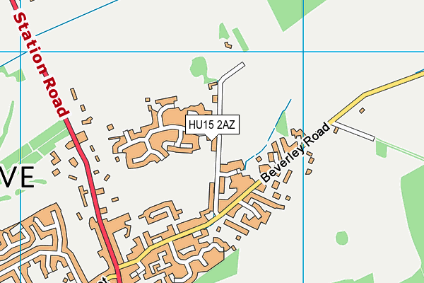 HU15 2AZ map - OS VectorMap District (Ordnance Survey) HU15 2AZ map - OS VectorMap District (Ordnance Survey)