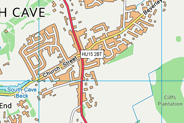 HU15 2BT map - OS VectorMap District (Ordnance Survey) HU15 2BT map - OS VectorMap District (Ordnance Survey)