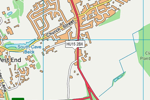 HU15 2BX map - OS VectorMap District (Ordnance Survey) HU15 2BX map - OS VectorMap District (Ordnance Survey)