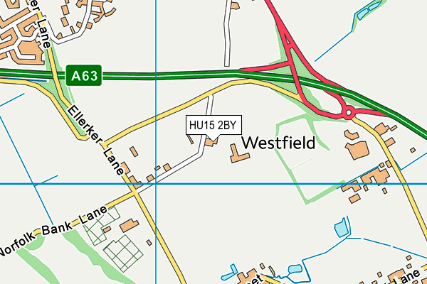 HU15 2BY map - OS VectorMap District (Ordnance Survey)