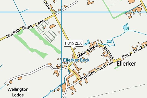 HU15 2DX map - OS VectorMap District (Ordnance Survey) HU15 2DX map - OS VectorMap District (Ordnance Survey)