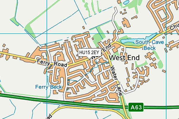 HU15 2EY map - OS VectorMap District (Ordnance Survey) HU15 2EY map - OS VectorMap District (Ordnance Survey)