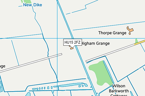 HU15 2FZ map - OS VectorMap District (Ordnance Survey) HU15 2FZ map - OS VectorMap District (Ordnance Survey)