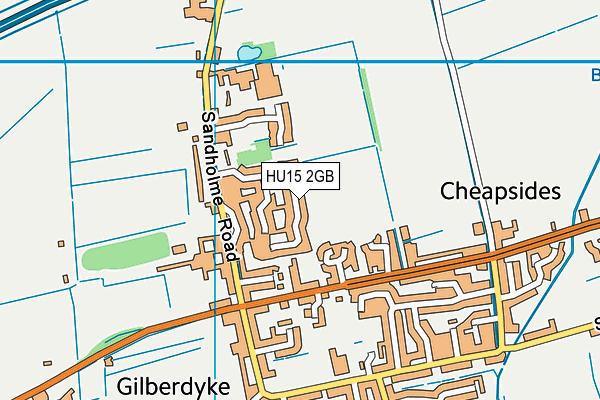 HU15 2GB map - OS VectorMap District (Ordnance Survey)