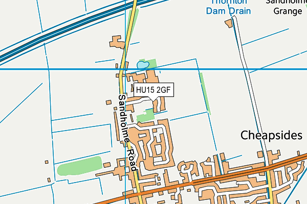 HU15 2GF map - OS VectorMap District (Ordnance Survey) HU15 2GF map - OS VectorMap District (Ordnance Survey)