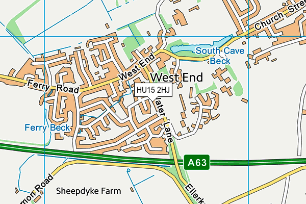 HU15 2HJ map - OS VectorMap District (Ordnance Survey) HU15 2HJ map - OS VectorMap District (Ordnance Survey)