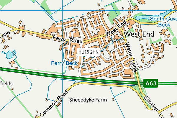 HU15 2HN map - OS VectorMap District (Ordnance Survey) HU15 2HN map - OS VectorMap District (Ordnance Survey)