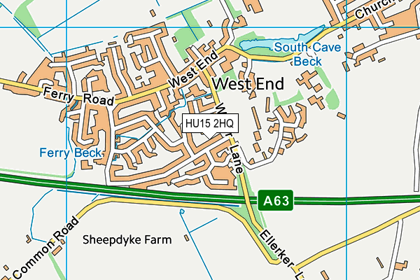 HU15 2HQ map - OS VectorMap District (Ordnance Survey) HU15 2HQ map - OS VectorMap District (Ordnance Survey)
