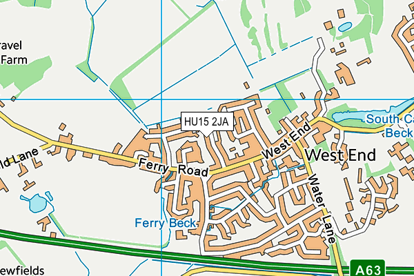 HU15 2JA map - OS VectorMap District (Ordnance Survey) HU15 2JA map - OS VectorMap District (Ordnance Survey)