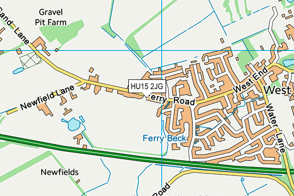 HU15 2JG map - OS VectorMap District (Ordnance Survey) HU15 2JG map - OS VectorMap District (Ordnance Survey)