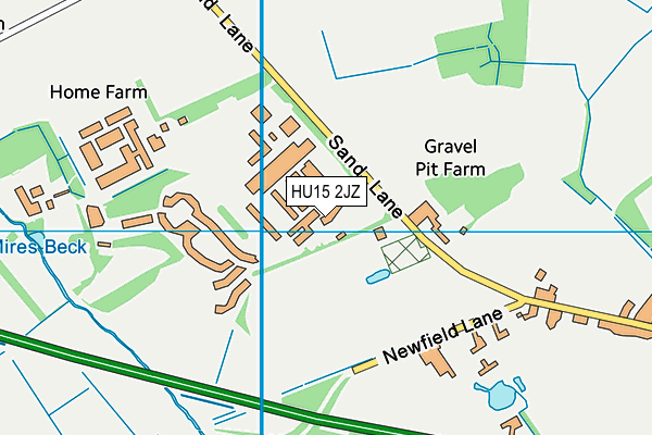 HU15 2JZ map - OS VectorMap District (Ordnance Survey) HU15 2JZ map - OS VectorMap District (Ordnance Survey)