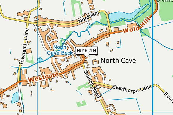 HU15 2LH map - OS VectorMap District (Ordnance Survey) HU15 2LH map - OS VectorMap District (Ordnance Survey)