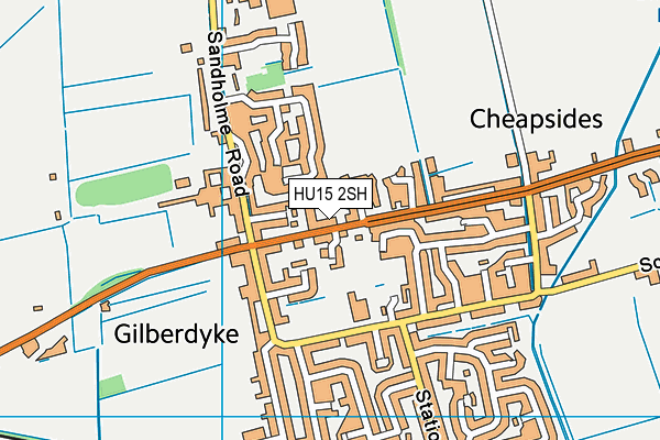 HU15 2SH map - OS VectorMap District (Ordnance Survey) HU15 2SH map - OS VectorMap District (Ordnance Survey)