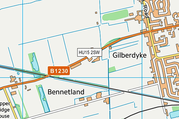 HU15 2SW map - OS VectorMap District (Ordnance Survey) HU15 2SW map - OS VectorMap District (Ordnance Survey)