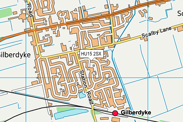HU15 2SX map - OS VectorMap District (Ordnance Survey) HU15 2SX map - OS VectorMap District (Ordnance Survey)