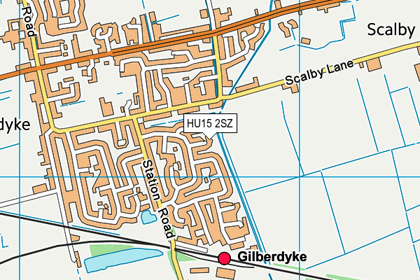 HU15 2SZ map - OS VectorMap District (Ordnance Survey) HU15 2SZ map - OS VectorMap District (Ordnance Survey)