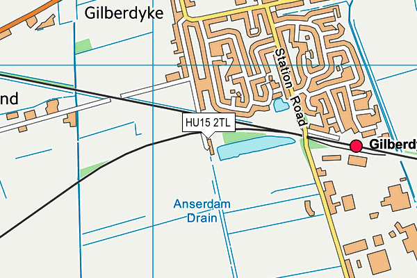 HU15 2TL map - OS VectorMap District (Ordnance Survey) HU15 2TL map - OS VectorMap District (Ordnance Survey)