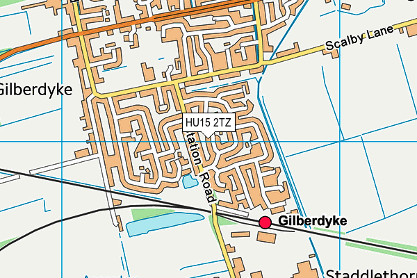 HU15 2TZ map - OS VectorMap District (Ordnance Survey) HU15 2TZ map - OS VectorMap District (Ordnance Survey)
