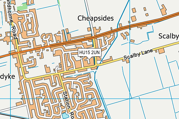 HU15 2UN map - OS VectorMap District (Ordnance Survey) HU15 2UN map - OS VectorMap District (Ordnance Survey)