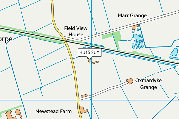 HU15 2UY map - OS VectorMap District (Ordnance Survey) HU15 2UY map - OS VectorMap District (Ordnance Survey)