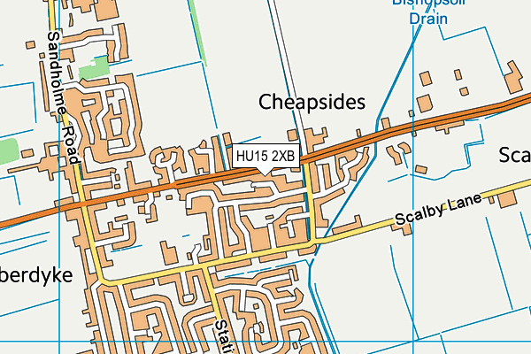 HU15 2XB map - OS VectorMap District (Ordnance Survey) HU15 2XB map - OS VectorMap District (Ordnance Survey)