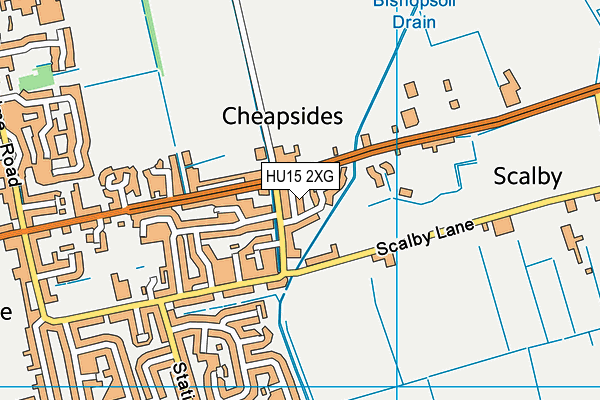 HU15 2XG map - OS VectorMap District (Ordnance Survey) HU15 2XG map - OS VectorMap District (Ordnance Survey)