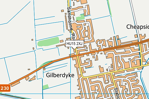 HU15 2XJ map - OS VectorMap District (Ordnance Survey) HU15 2XJ map - OS VectorMap District (Ordnance Survey)