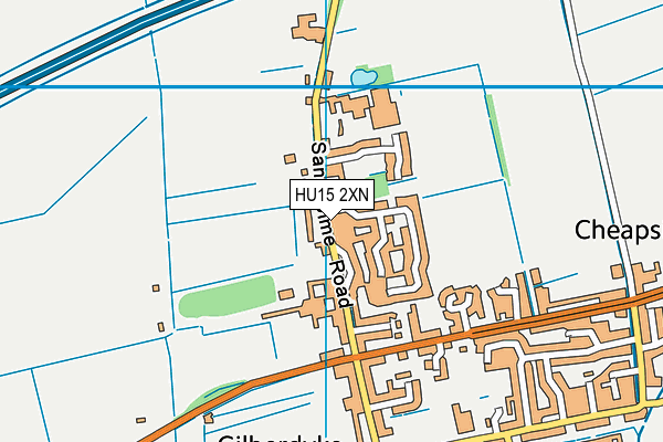HU15 2XN map - OS VectorMap District (Ordnance Survey) HU15 2XN map - OS VectorMap District (Ordnance Survey)