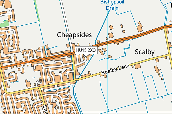 HU15 2XQ map - OS VectorMap District (Ordnance Survey) HU15 2XQ map - OS VectorMap District (Ordnance Survey)