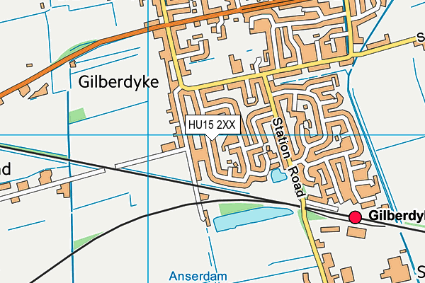 HU15 2XX map - OS VectorMap District (Ordnance Survey)