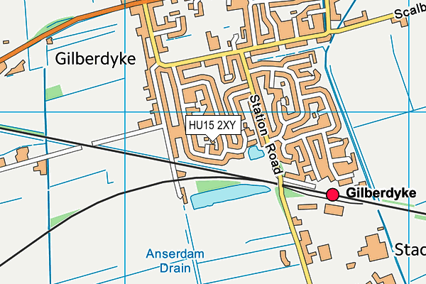 HU15 2XY map - OS VectorMap District (Ordnance Survey) HU15 2XY map - OS VectorMap District (Ordnance Survey)