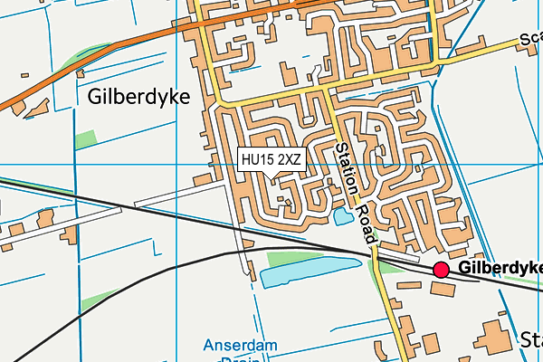 HU15 2XZ map - OS VectorMap District (Ordnance Survey) HU15 2XZ map - OS VectorMap District (Ordnance Survey)
