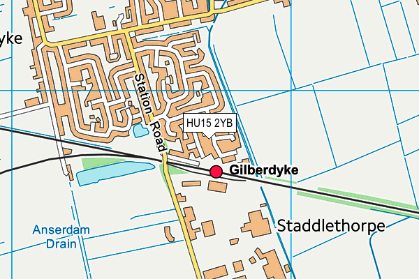 HU15 2YB map - OS VectorMap District (Ordnance Survey) HU15 2YB map - OS VectorMap District (Ordnance Survey)