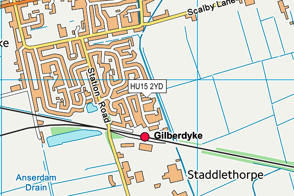 HU15 2YD map - OS VectorMap District (Ordnance Survey) HU15 2YD map - OS VectorMap District (Ordnance Survey)