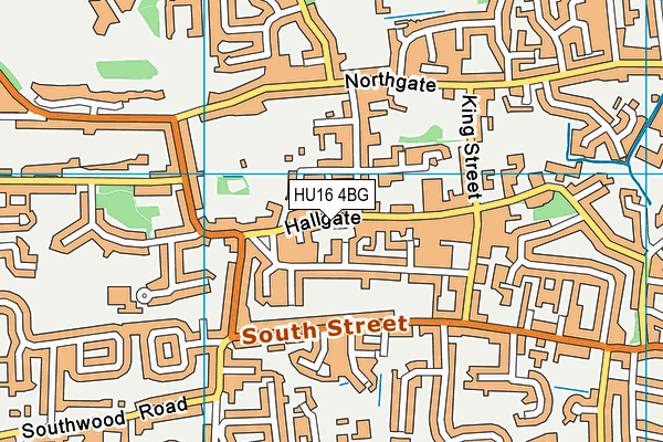 HU16 4BG map - OS VectorMap District (Ordnance Survey)