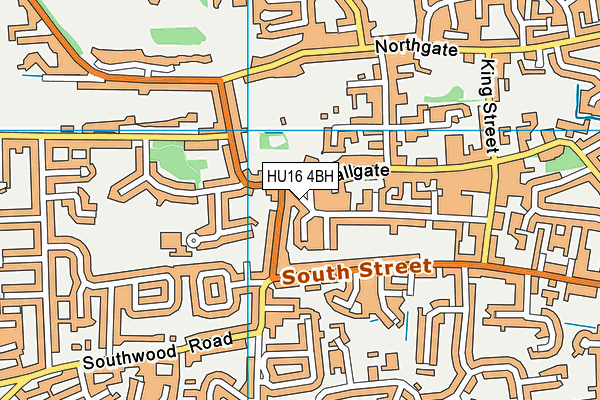 HU16 4BH map - OS VectorMap District (Ordnance Survey)