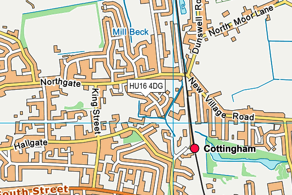 HU16 4DG map - OS VectorMap District (Ordnance Survey) HU16 4DG map - OS VectorMap District (Ordnance Survey)