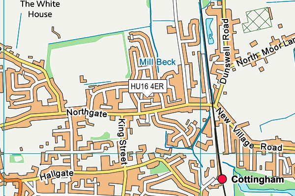 HU16 4ER map - OS VectorMap District (Ordnance Survey)