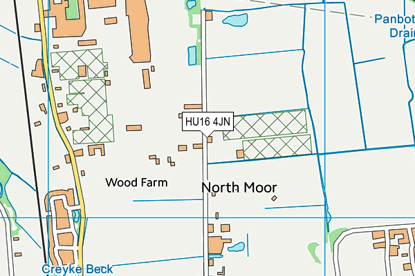 HU16 4JN map - OS VectorMap District (Ordnance Survey)