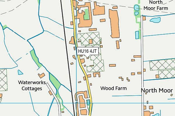 HU16 4JT map - OS VectorMap District (Ordnance Survey)