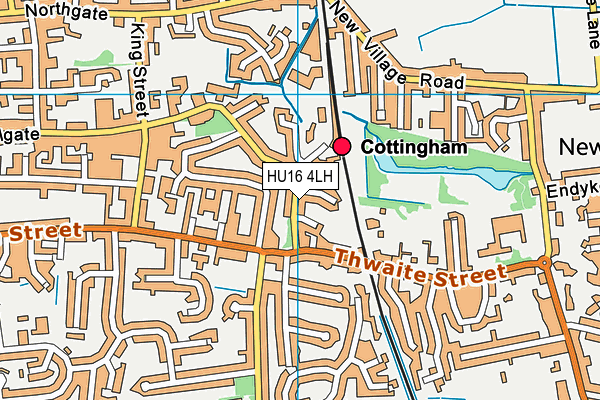HU16 4LH map - OS VectorMap District (Ordnance Survey)