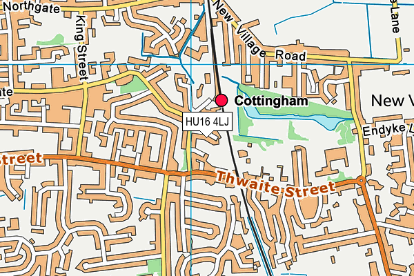 HU16 4LJ map - OS VectorMap District (Ordnance Survey)