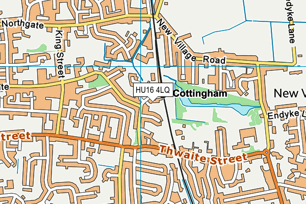 HU16 4LQ map - OS VectorMap District (Ordnance Survey)