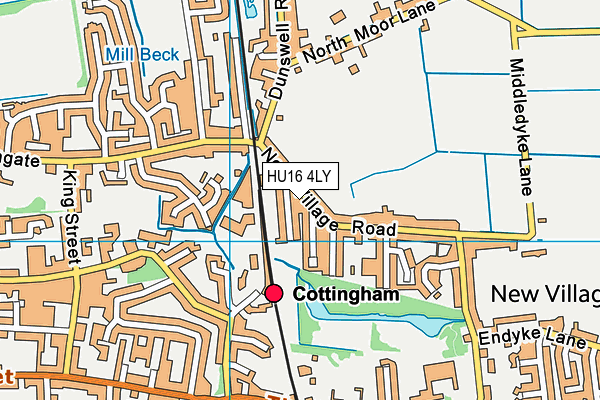 HU16 4LY map - OS VectorMap District (Ordnance Survey)