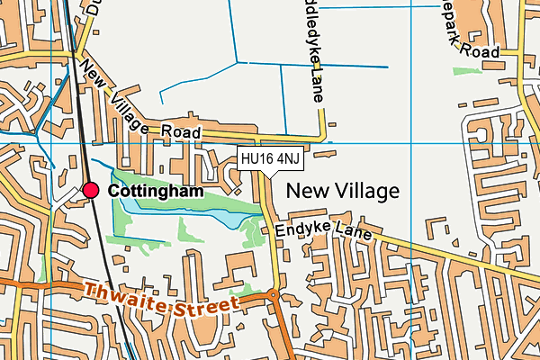 HU16 4NJ map - OS VectorMap District (Ordnance Survey)