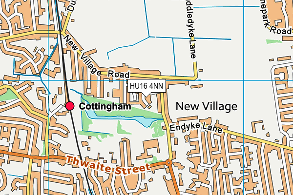 HU16 4NN map - OS VectorMap District (Ordnance Survey)