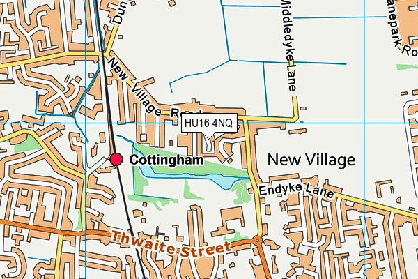 HU16 4NQ map - OS VectorMap District (Ordnance Survey)